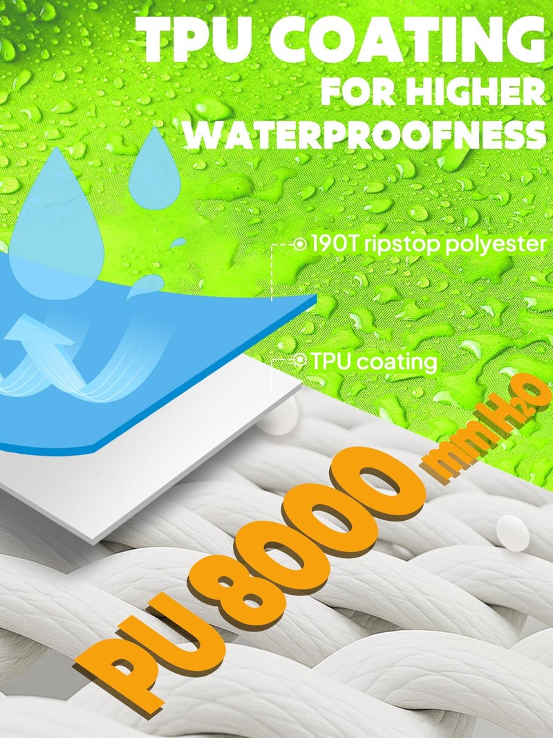 ANYOO Hood Rain Poncho Waterproof Lightweight Raincoat for Men Women Adult with Pocket for Hiking Camping Outdoor Activities - Image 2